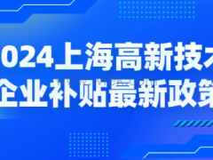 2024上海高新技術(shù)企業(yè)補(bǔ)貼各區(qū)最新政策,獎(jiǎng)勵(lì)高至百萬(wàn)!